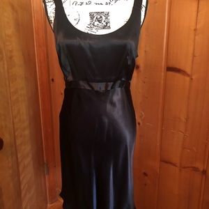 Vintage Little Black Silk Slip Dress.